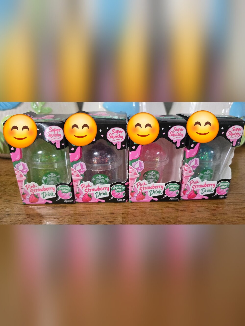 Starbucks MINI Squishy Cups Lot of 4